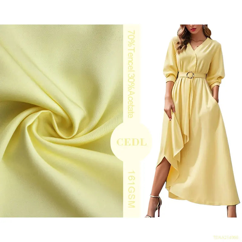 Accept Customize for Dress and Shirts Lyocell Acetate Mix Solid Satin Fabric