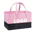 Felt Handbag Large Capacity Shopping Bag Foldable Tote Bag for Toy Book Sundries Storage With Handle