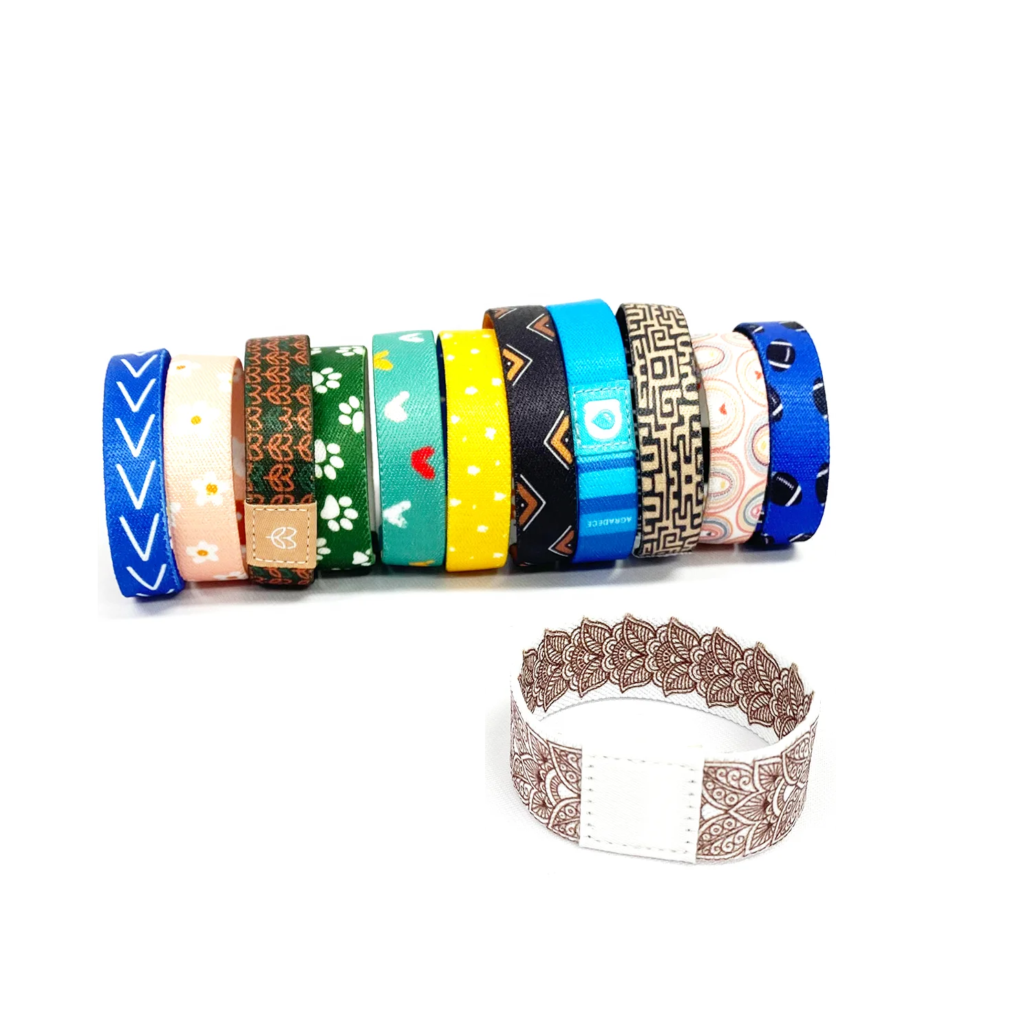 Activity Fitting Wristband Promotional Product Elastic Wristband Metal