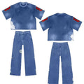 KY 100%cotton Corset Outfit Size Cargo Suit Demin Jeans Women Pants Women Set Women Pants and Top