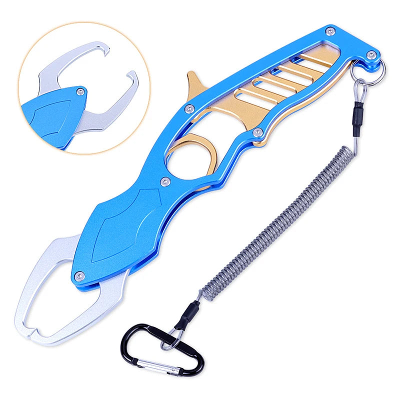 WEIHE Aluminium Alloy Fishing Grip Plier Fish Lip Pesca Gripper Tool Clamp Tackle Accessory
