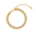 Chris April Fashion 316L Stainless Steel 18k PVD Plated Infinity Cuban Link Chain Spring Hiphop Bracelets
