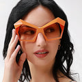 ADE WU XYLH001 Fashion 2024 Designer Brand Sun Glasses Unique Irregular Oversized Women Famous Big Rectangle Frame Sunglasses