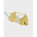 Rainbowking Korean Version 925 Silver Earrings Irregular Concave and Convex Surface Geometric Earrings High Jewelry Earrings