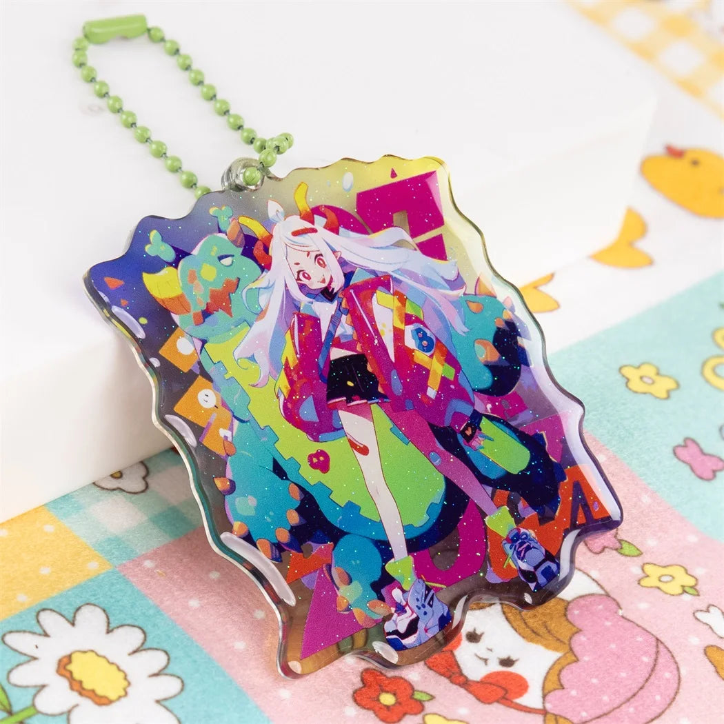 Creative Personality Custom Keychain Anime Series Game Keychain Student Bag Pendant Acrylic Keychain
