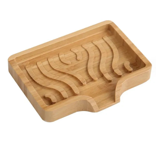 New Design Bamboo Soap Dish Soap Tray Self Draining Soap Saver for Shower