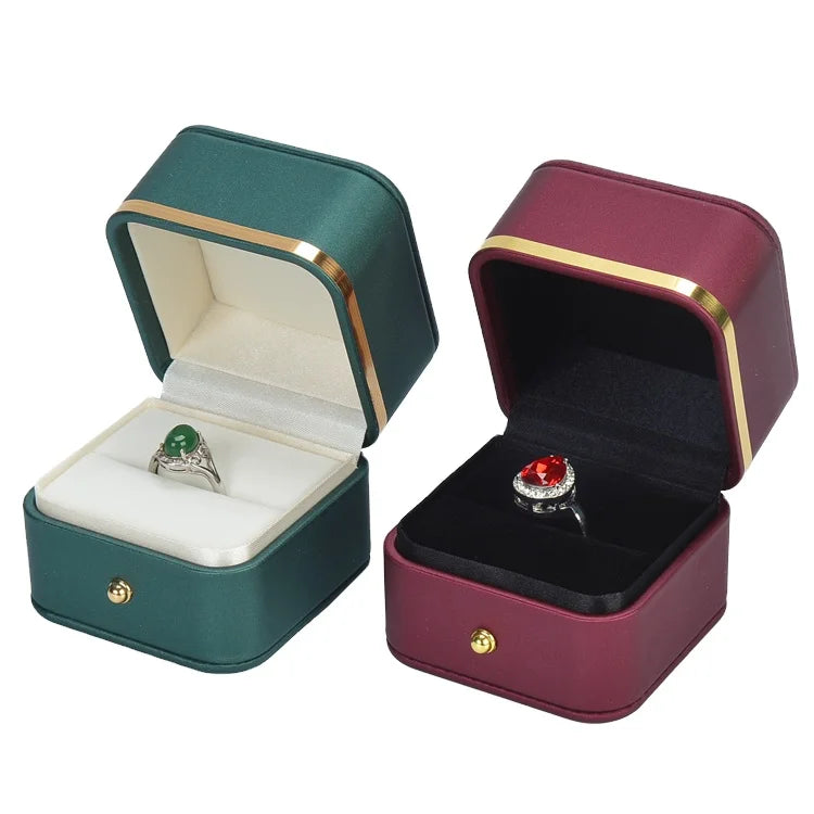 Zebo Jewelry Packaging Custom Necklace Ring Box PU Leather Jewelry Boxes for Jewelry Packaging