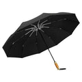 LOTUS Luxury Fully-automatic Business Gifts Umbrella 280T High Density Fabric Wood Handle Gift Packing Customization