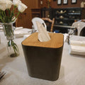 Biodegradable Modern Luxury Bamboo Wooden Kitchen Tissue Holder Plastic Free Customizable Color Tissue Paper Box Roll Stand