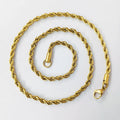 Minimalist 18K Gold Plated Rope Stainless Steel Chain Waterproof Jewelry Hip Hop Men Women Trendy Necklace MSC-0002
