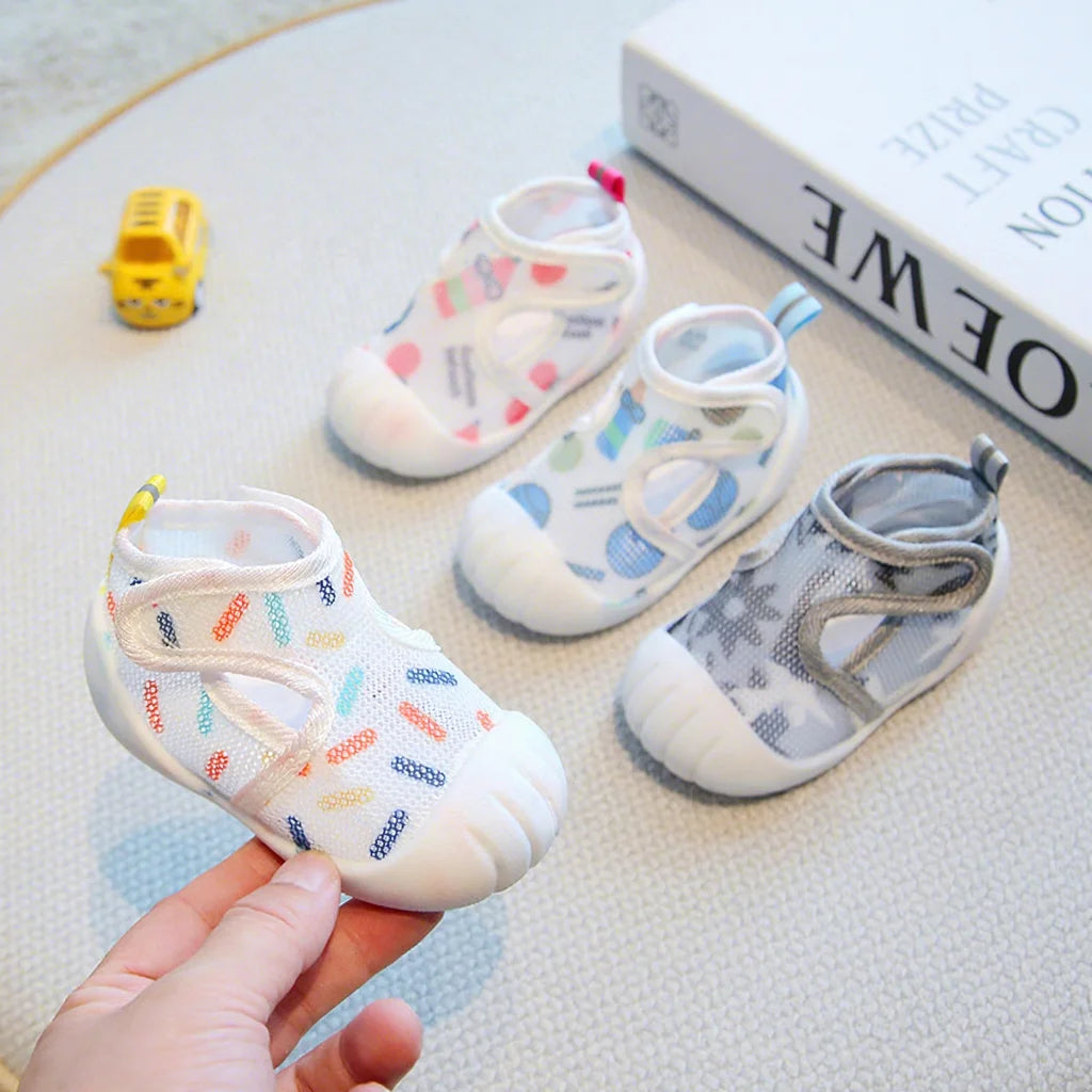 OEM Summer Breathable Cartoon Toddler Shoes Boys Girls Soft-Soled Non-Slip Infant Sandals Sock Shoes Functional Young Children MegaBDM