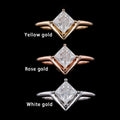 Starsgem Fine Jewelry Rings  5*5mm 1ct Princess Cut Moissanite Ring
