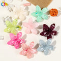 QIYUE 5cm Frangipani Marbled Duckbill Clips Marbled Premium Duckbill Clips Women's Hair Accessories