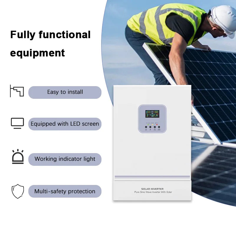 Hot Selling 5 kW 5.5 Kva 5.5kw 5000 Watt 48v MPPT Hybrid Solar Inverter 5000W for Residential Single Phase Output