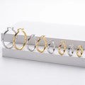 Classic Customized Size Gold Huggie Women Trendy Jewelry 925 Sterling Silver Circle Hoop Earrings