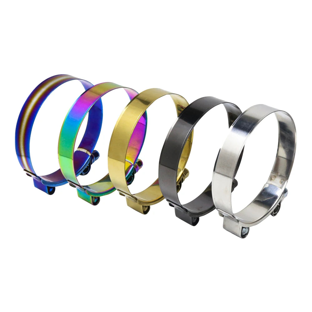 Adjustable Stainless Steel T-Bolt Clamp for Hydraulic Silicone Hose Heavy Duty Single Bolt Hose Clamp