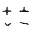 4/7mm Straight Elbow Cross Tee Barbed Hose Connector Garden Micro Drip Irrigation System