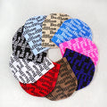 Custom Wholesale Y2K Streetwear Acrylic Multi-color All Over Print Design Winter Warm Jacquard Knitted Beanie Hats