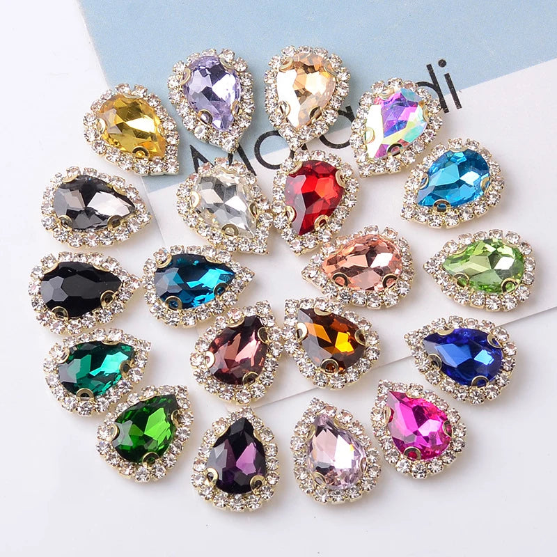 Colorful 3D Nail Big Diamond Crystals Gem Big Nail Rhinestones Charms Zircon for Nails
