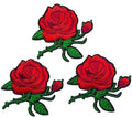 Custom Applique Patch Rose Flower Embroidery Iron on Flower Appliques for Craft Sewing Clothing Scrapbooking Decorative