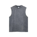 275G Heavy Weight New Style Acid Washing Tshirt High Quality Customize Logo T Shirts Unisex Sleeveless T-Shirts for Men Casual