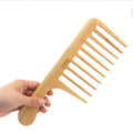 The Public Like the Environmental Protection of Natural Bamboo and Wood Wide Tooth Comb Can Be Biodegradable