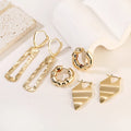 Fashion Trendy Geometric Drop Earrings 2022 Newest Women 14K Gold Plated Zircon Anniversary