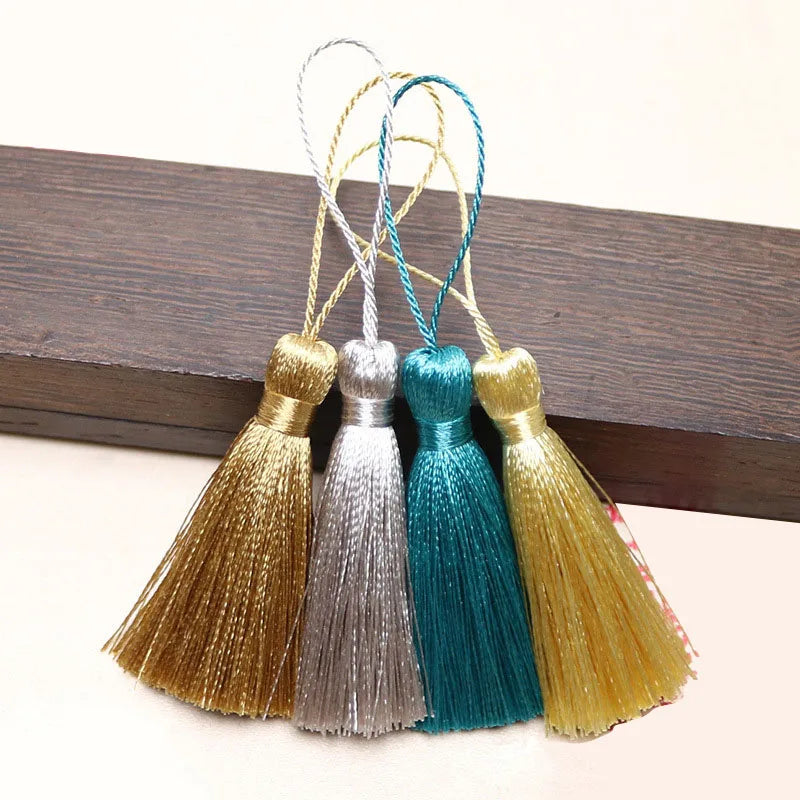 Free Sample Many Colors 5 cm Fashion Silk Tassels for Jewelry DIY Tassel Decoration 100% Rayon Fringe Tassel Silk Decoration