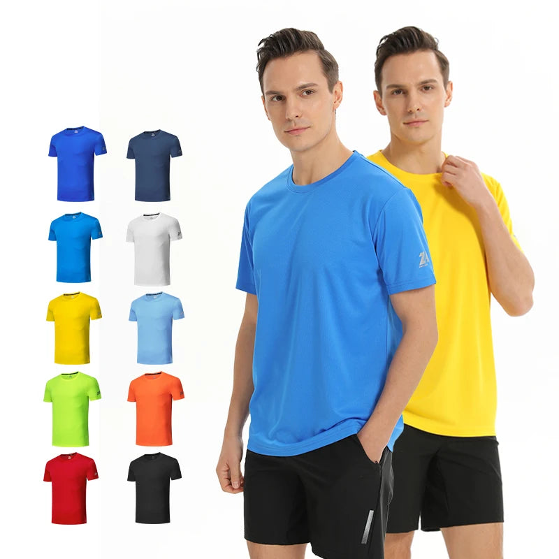 Cheap Running Sports Tshirts for Men Custom 100% Polyester Outdoor Training Gym Shirt Sport Tshirt Man