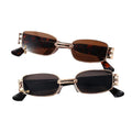 Small Square Retro Sunglasses for Europe and the United States Acrylic Lenses and Alloy Frame MegaBDM