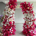 Color Mixing Horn Artificial Flower Arch Backdrop Decoration for Wedding Decoration