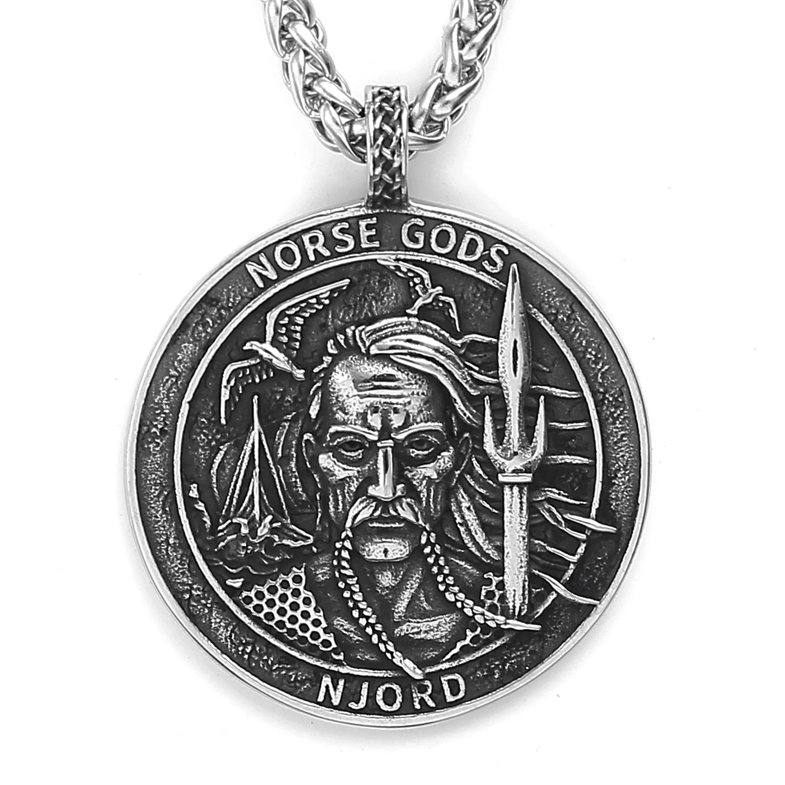 Norse Historical Jewelry Wholesale Stainless Steel Mens Norse God Pendant Necklace Jewelry Viking Necklace Jewelry