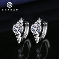 2024 New Design Moissanite Diamond Earrings 925 Sterling Silver Hoop Earring Moissanite Statement Earrings for Women