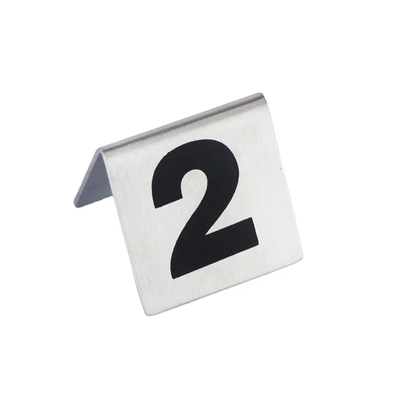 7*7cm Double Sign Table Number Holders Metal Display Stand for Restaurant Menu Cards MegaBDM