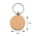 Wholesale Factory Price Handmade Wooden Keychain Blank Round Key Tag with Custom logo