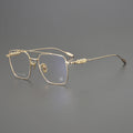 Pure Titanium Ultra Light Large Frame Rectangular Gold Black Designer Frames for Eye Glasses Eyeglasses Essential Eyewear Frames