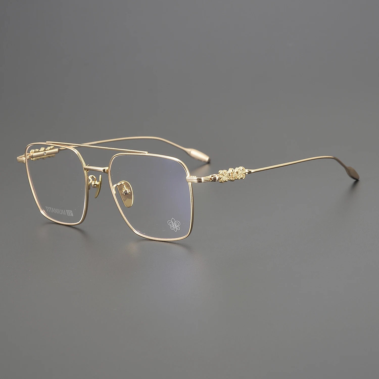 Pure Titanium Ultra Light Large Frame Rectangular Gold Black Designer Frames for Eye Glasses Eyeglasses Essential Eyewear Frames