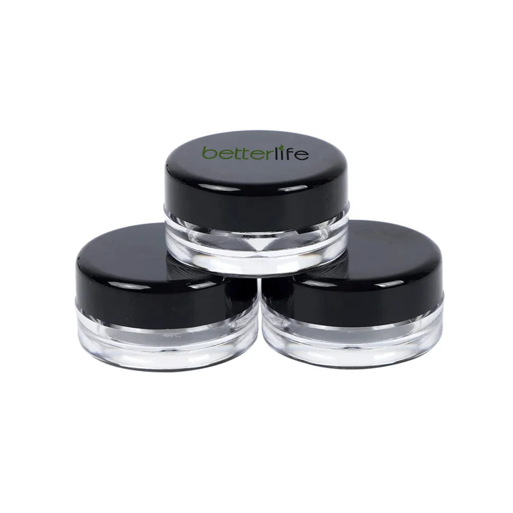 5ml 10ml 15ml 25ml Cosmetic Container Portable Concentrate Jar Eye Cream Plastic Jar With Plastic Lid Dark Glass Cosmetic Jars