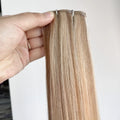 Top Quality Slavic Genius Weft Hair Extensions Hand Tied Hair Extensions Raw Human Hair Seamless Weft Invisible