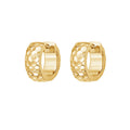 Factory Manufacturer Vermeil Gold Jewelry Sterling Silver Honeycomb High Polish Huggie Earring