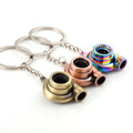 Creative Mini 3D Car Turbo Key Chain Metal Turbocharger Keys Holder