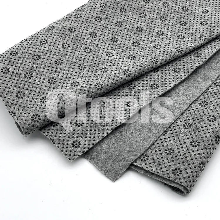 Qtools 1M Width Point Plastic Felt Carpet Tufting Backing Cloth Composite Drop Plastic Dot Anti Skid Rug Pad Carpet Fabric