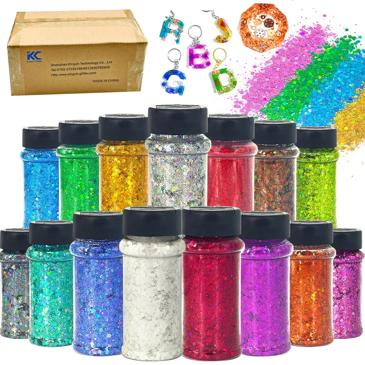 2oz Shaker  Non-Toxic PET Glitter Shaker for Festive Arts and Crafts for Daily Life Party Decorations Glitter shakers