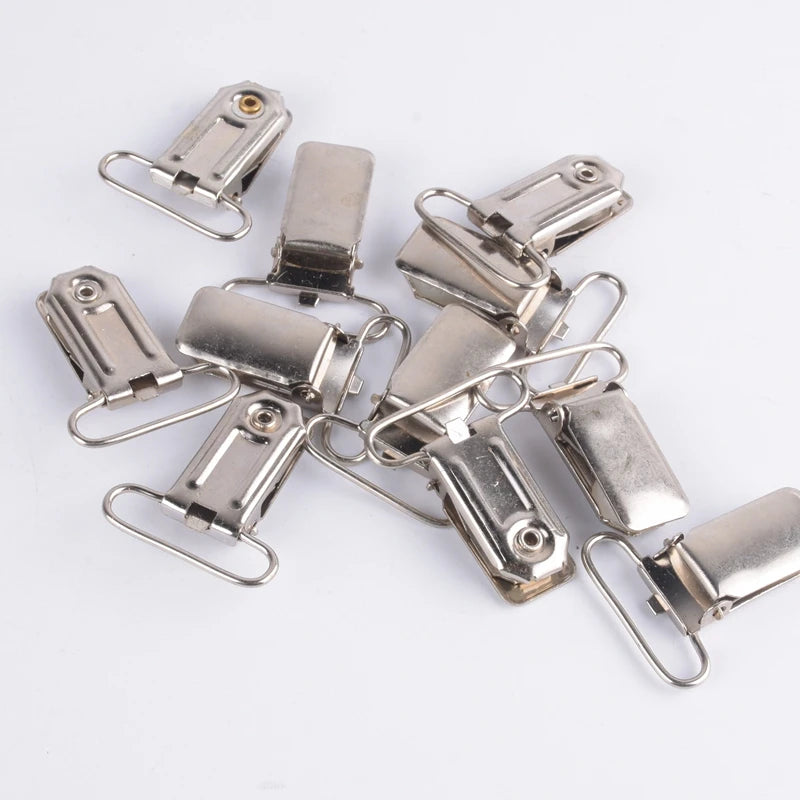 China Supply Custom Stainless Steel 1 Inch Strong Suspenders Strong Clips Suspender Clip Fashion