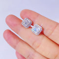 Gold Plated Square Stud Earrings Cubic Zirconia Cartilage Earlobe Tragus Ear Post Stud Piercing Jewelry