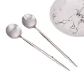 2 Pieces Salad Servers  18-10 Salad Spoon and Salad Fork Stainless Steel Servning Utensils for Mixing Tossing