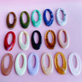 Exaggerate 26*42mm Irregular Staining Hollow Droplet Oval Pendant Charm Colorful Resin Beaded for DIY Jewelry Accessories