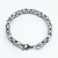 Cross-border European and American Byzantine Bracelet Gold Hop Stainless Steel Imperial Chain Men's Trend Accessories King