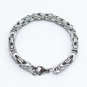 Cross-border European and American Byzantine Bracelet Gold Hop Stainless Steel Imperial Chain Men's Trend Accessories King
