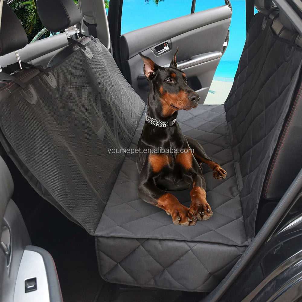 YOUME 600D Oxford Pet Car Back Seat Protector Rear Seat Waterproof Dog Car Mat Anti-Scratch Pet Vehicle Seat Protector